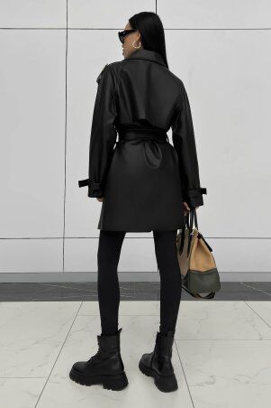 Jadone Fashion: Тренч Некст укорочений чорний - фото 3