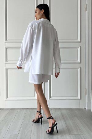 Jadone Fashion: Костюм з шортами Тенор білий - фото 6