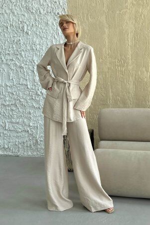 Jadone Fashion: Костюм з брюками Гіант бежевий - фото 4