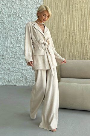 Jadone Fashion: Костюм з брюками Гіант бежевий - фото 6