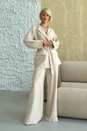 Jadone Fashion: Костюм з брюками Гіант бежевий - фото 7