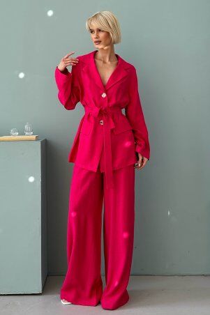 Jadone Fashion: Костюм з брюками Гіант малиновий - фото 3