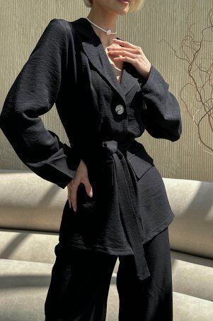 Jadone Fashion: Костюм з брюками Гіант чорний - фото 2