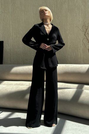 Jadone Fashion: Костюм з брюками Гіант чорний - фото 4