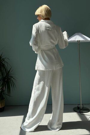 Jadone Fashion: Костюм з брюками Гіант білий - фото 2