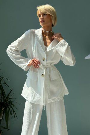 Jadone Fashion: Костюм з брюками Гіант білий - фото 3