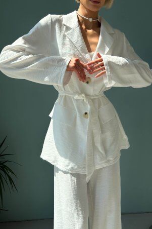 Jadone Fashion: Костюм з брюками Гіант білий - фото 4