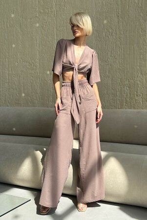 Jadone Fashion: Костюм з брюками Сіат мокко - фото 5