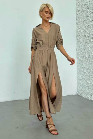Jadone Fashion: Сукня Джансі бежевий - фото 1