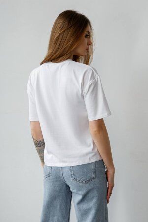 Itelle: Базова футболка з принтом біла 8379 - фото 3