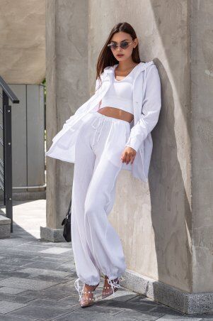 Jadone Fashion: Костюм з брюками Фортуна білий - фото 3
