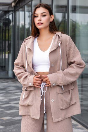 Jadone Fashion: Костюм з брюками Фортуна мокко - фото 4