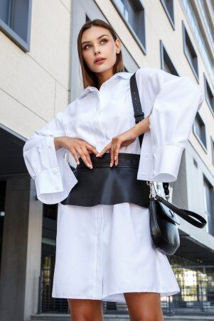 Jadone Fashion: Сукня-сорочка Сансет без портупеї білий - фото 2