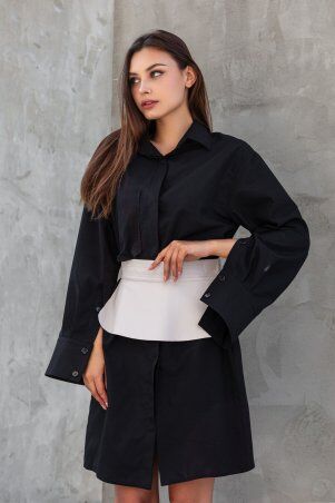 Jadone Fashion: Сукня-сорочка Сансет без портупеї чорний - фото 4