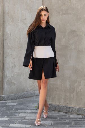 Jadone Fashion: Сукня-сорочка Сансет без портупеї чорний - фото 5