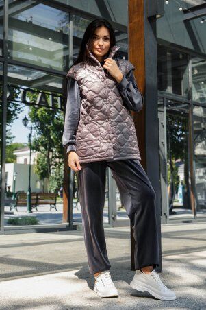 Jadone Fashion: Подовжений жилет Міда чорника - фото 2