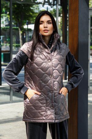 Jadone Fashion: Подовжений жилет Міда чорника - фото 3