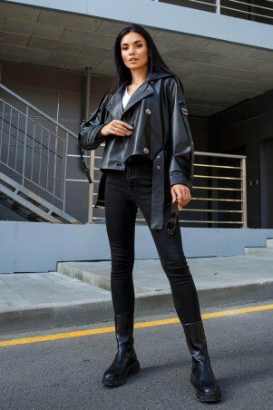 Jadone Fashion: Куртка Фол чорний - фото 2