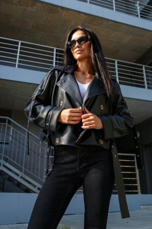 Jadone Fashion: Куртка Фол чорний - фото 3