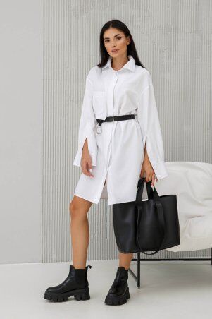 Jadone Fashion: Сукня-сорочка Сансет без поясу білий - фото 2