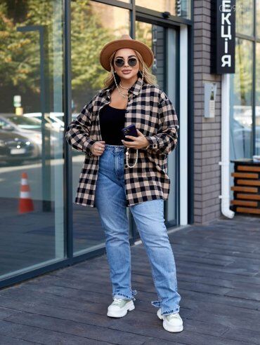 PEONY: Бежева Сорочка Небраска Вільного Крою 0109234 - фото 1