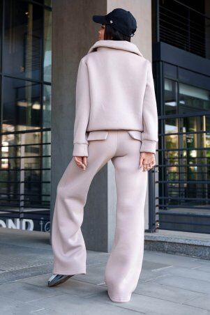 Jadone Fashion: Теплі брюки Ісса бежевий - фото 4