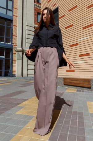 Jadone Fashion: Брюки-палаццо Джил коричневий - фото 3