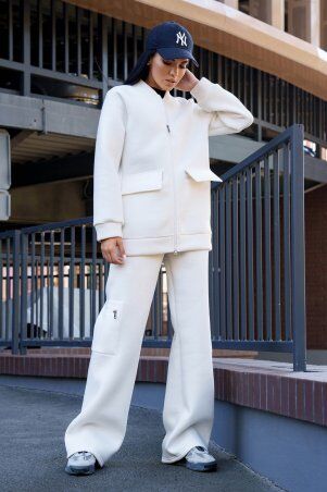 Jadone Fashion: Теплий костюм Ріджин Аксія білий - фото 2