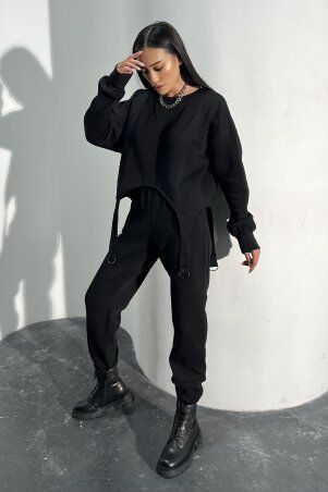 Jadone Fashion: Теплий костюм Остін Гербі чорний - фото 1