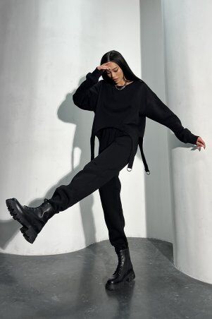 Jadone Fashion: Теплий костюм Остін Гербі чорний - фото 3