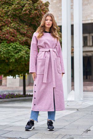 Jadone Fashion: Облегченное пальто Мириам ліловий - фото 3