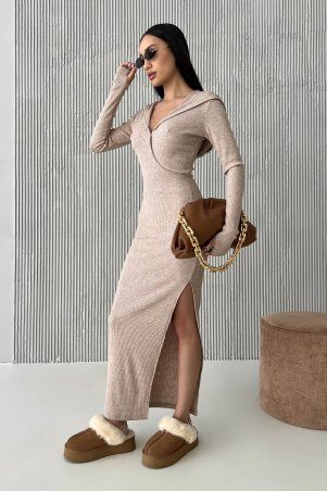 Jadone Fashion: Сукня Жозе бежевий - фото 6