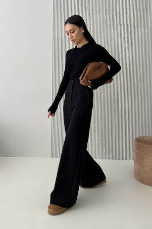 Jadone Fashion: Брюки-палаццо Брют чорний - фото 1