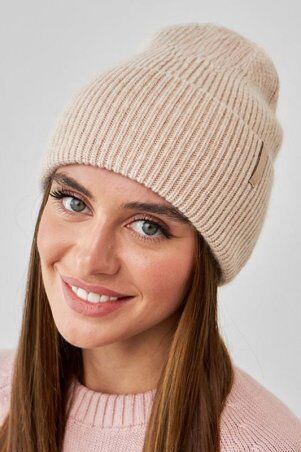 Garne: Шапка кольору екрю 4496326 - фото 1