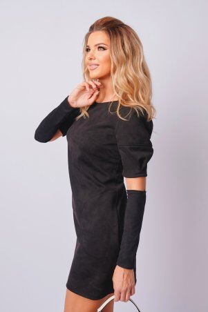 Bisou: Маленька чорна сукня зі знімними рукавами 8049 - фото 2