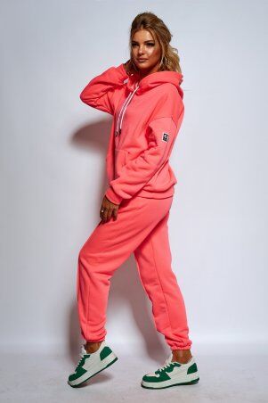 Bisou: Стильний теплий костюм неонового кольору 6020 - фото 3