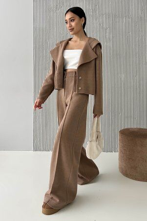 Jadone Fashion: Брюки Рідлі коричневий - фото 3