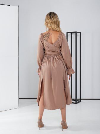 Bisou: Стильна сукня з гумкою та розрізами 8040 - фото 3