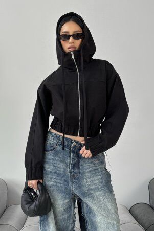 Jadone Fashion: Куртка-бомбер Банні чорний - фото 6