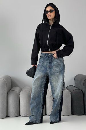 Jadone Fashion: Куртка-бомбер Банні чорний - фото 8