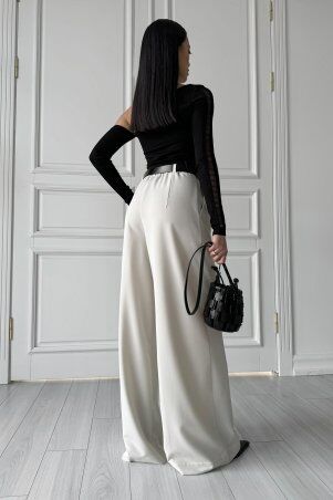 Jadone Fashion: Брюки-палаццо Ірен біло-сірий - фото 2