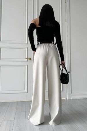 Jadone Fashion: Брюки-палаццо Ірен біло-сірий - фото 3