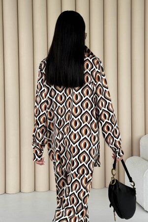 Jadone Fashion: Костюм з брюками Мінт коричневий - фото 3