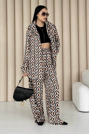 Jadone Fashion: Костюм з брюками Мінт коричневий - фото 5