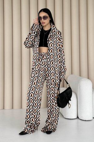 Jadone Fashion: Костюм з брюками Мінт коричневий - фото 6