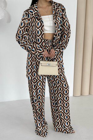 Jadone Fashion: Костюм з брюками Мінт блакитний - фото 3