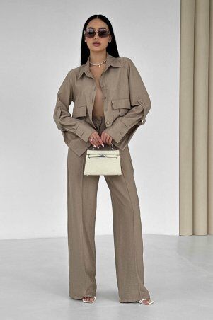 Jadone Fashion: Костюм з брюками Гранж мокко - фото 2