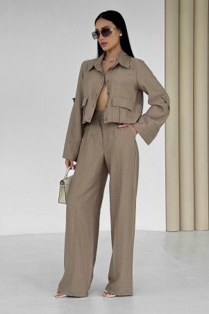 Jadone Fashion: Костюм з брюками Гранж мокко - фото 3
