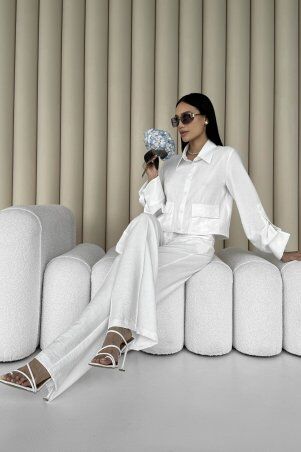 Jadone Fashion: Костюм з брюками Гранж білий - фото 1