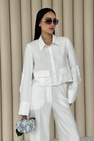 Jadone Fashion: Костюм з брюками Гранж білий - фото 10